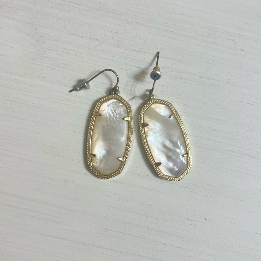 Kendra Scott white//clear earrings
